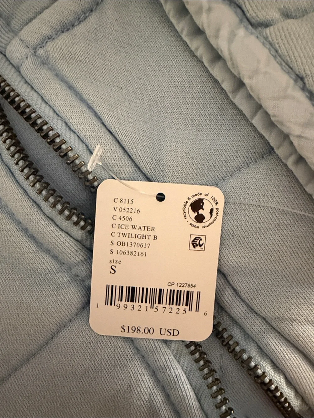 Free People Dolman Quilted Knit Jacket - Ice Water